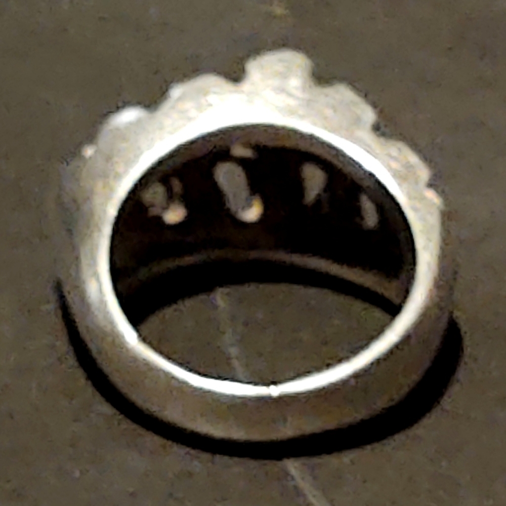 Vintage Los Ballestreros Brutalist Abstract Sterling Silver Ring- 7 - Picture 7 of 9